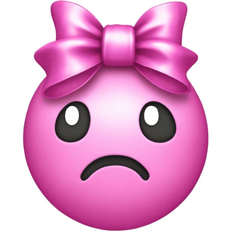 pink sparkle poop emoji with bow emoji