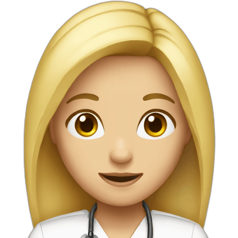 Girl blond doctor  emoji