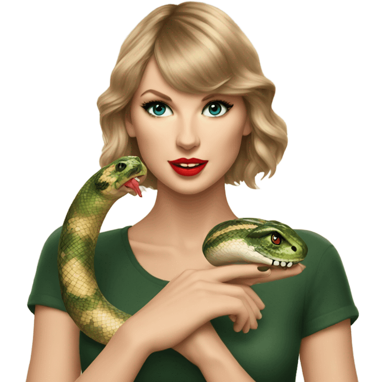 Taylor swift with snake emoji