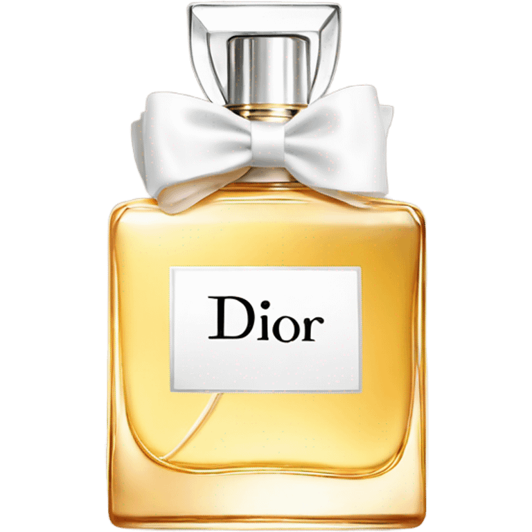 Dior perfume with white bow emoji