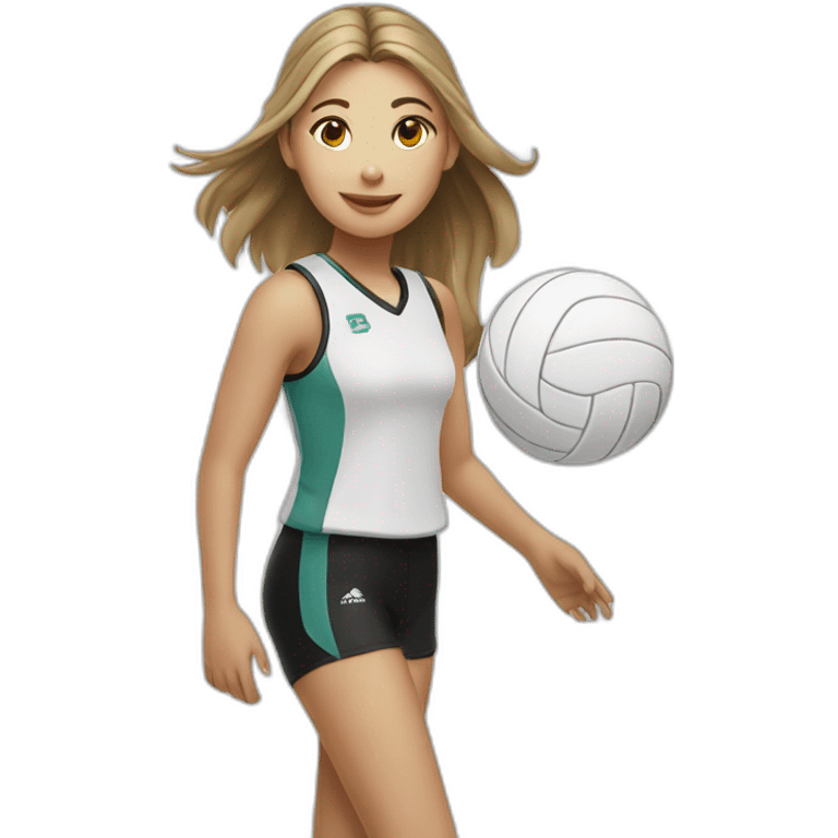 Withe girl volleyball player emoji