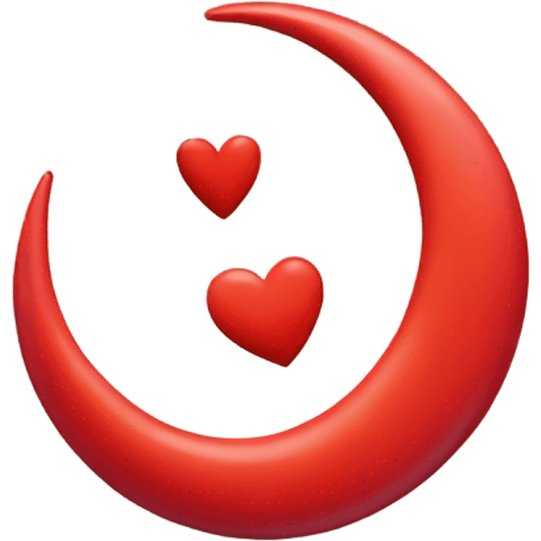 Moon kissing a heart emoji