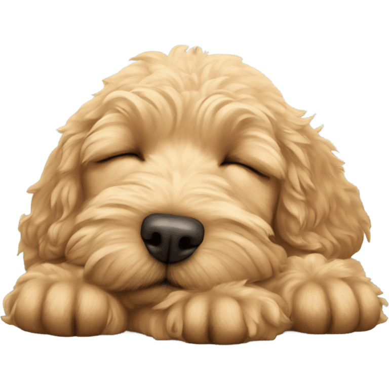 Golden doodle sleeping  emoji