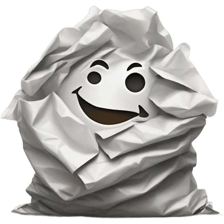 a crumbled paper on trash emoji