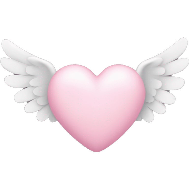 soft pink heart with wings emoji