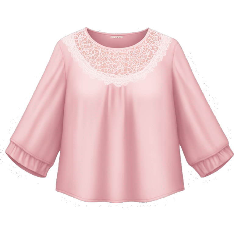  pink top with lace emoji