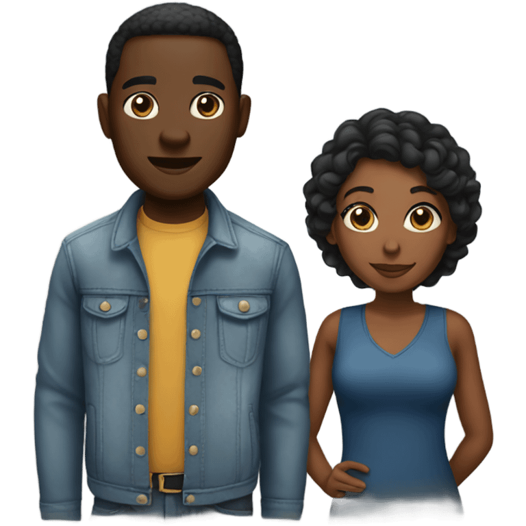 Black couple emoji