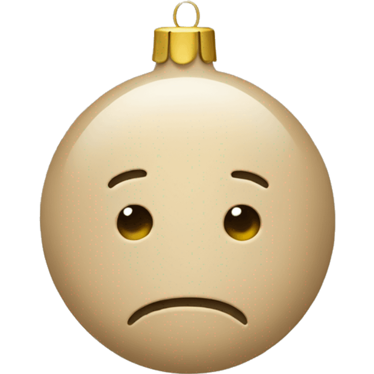 beige christmas ornament emoji