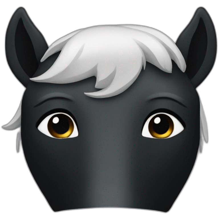 black horse face emoji