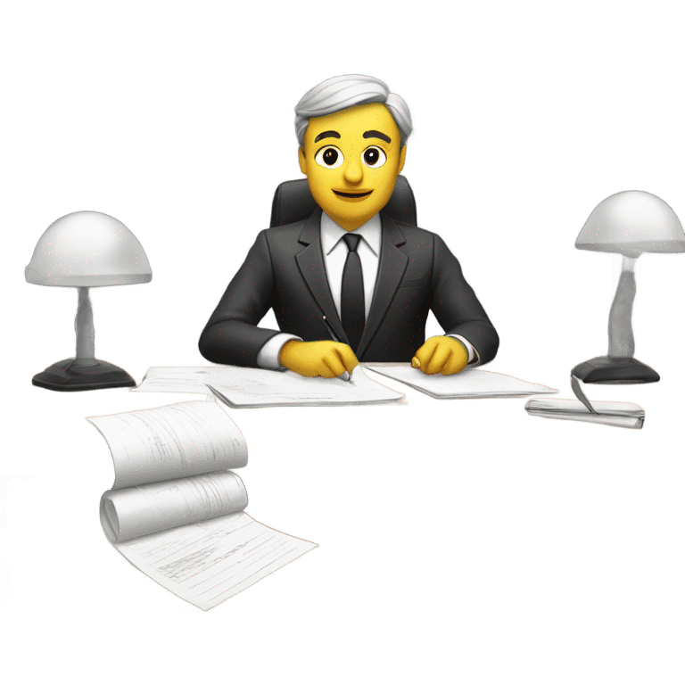 Patent lawyer in conference room emoji