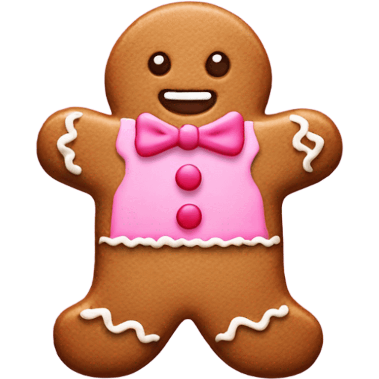 Gingerbread with pink icing emoji