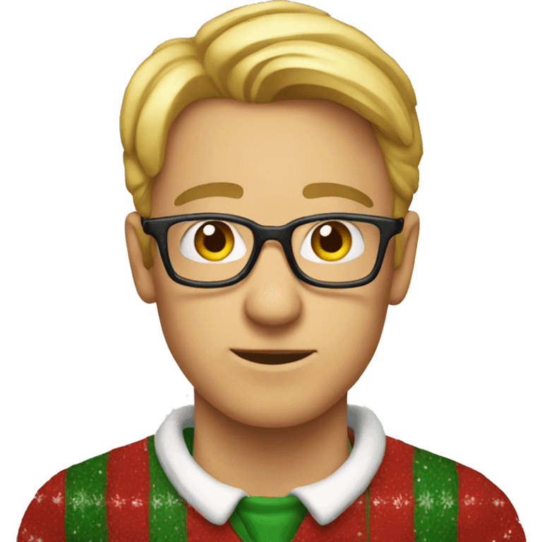 Christmas nerd and theme emoji