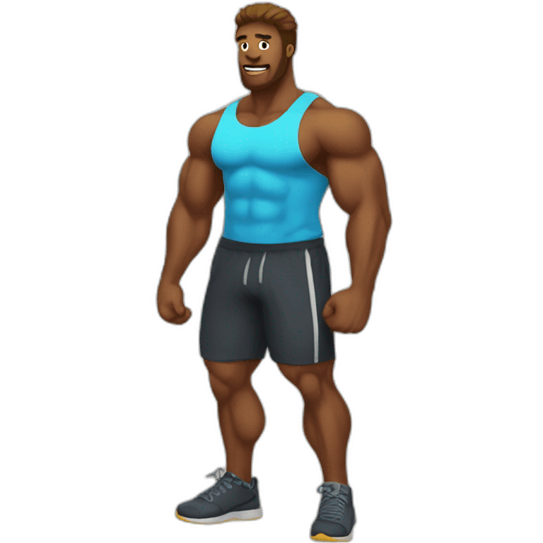 giga chad at the gym emoji