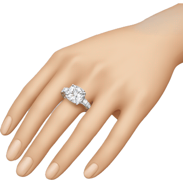 Hand with engagement ring emoji