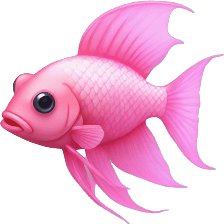 an all pink beta fish  emoji