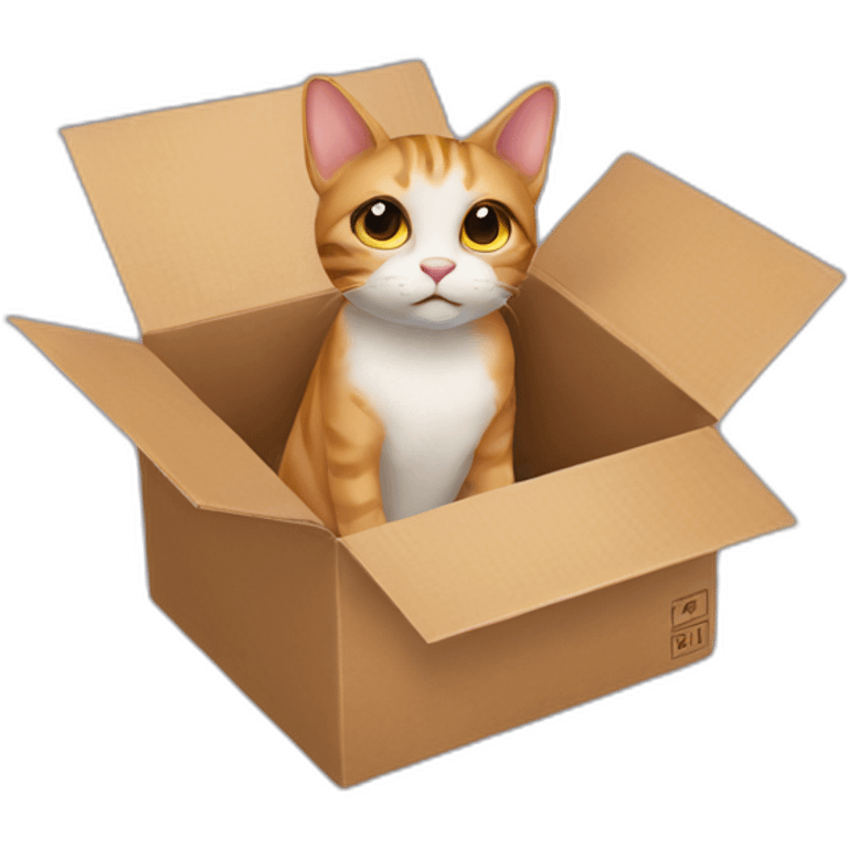 Cat in a box emoji