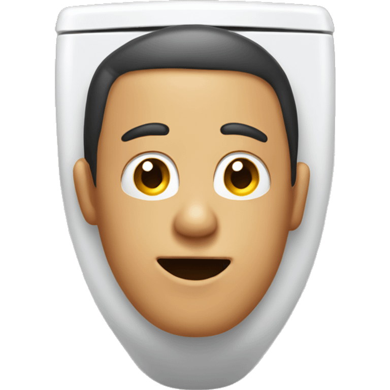 Person sticking head out of toilet emoji