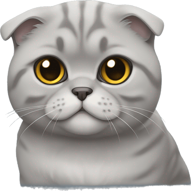 All grey Scottish fold  emoji