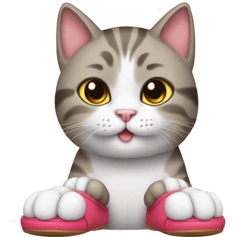 Cat with slippers emoji