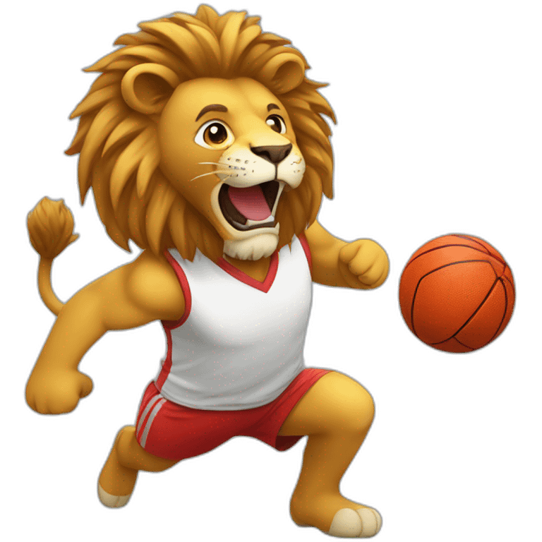 Lion qui joue au handball  emoji