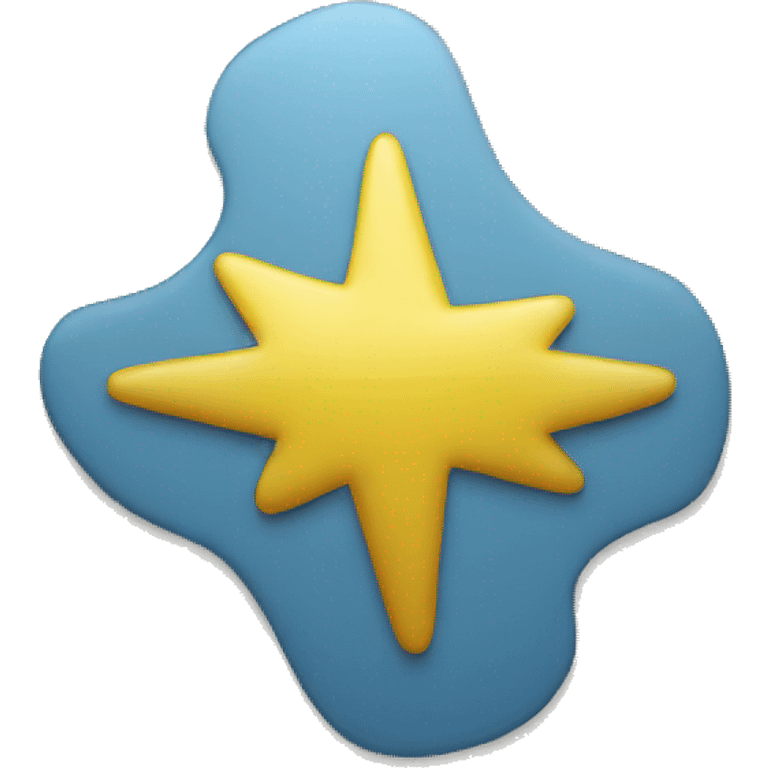 blue badge with yellow star emoji