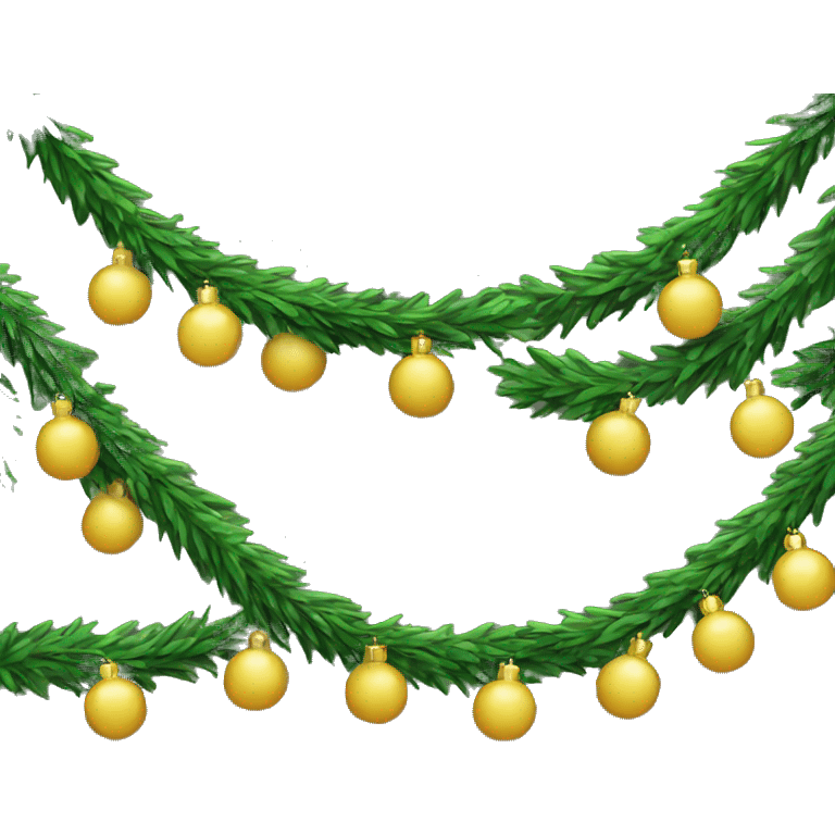 Christmas tree garland emoji