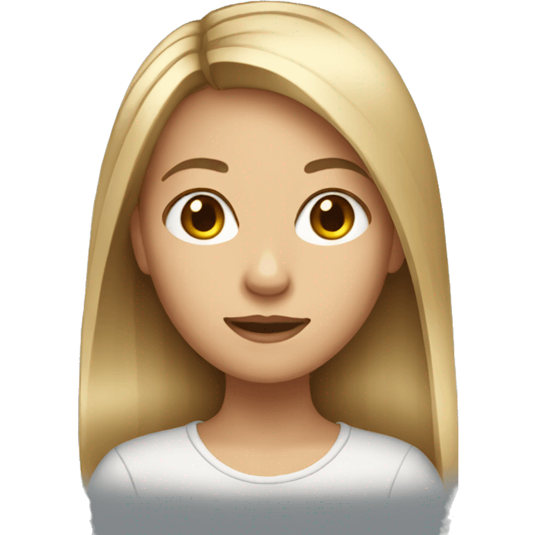 girl with straight hair emoji