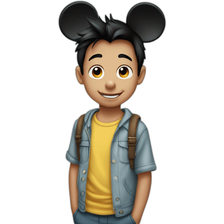 Niño Mickey mouse emoji