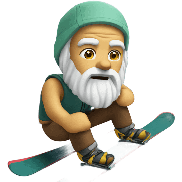 Socrates on mountain skis emoji