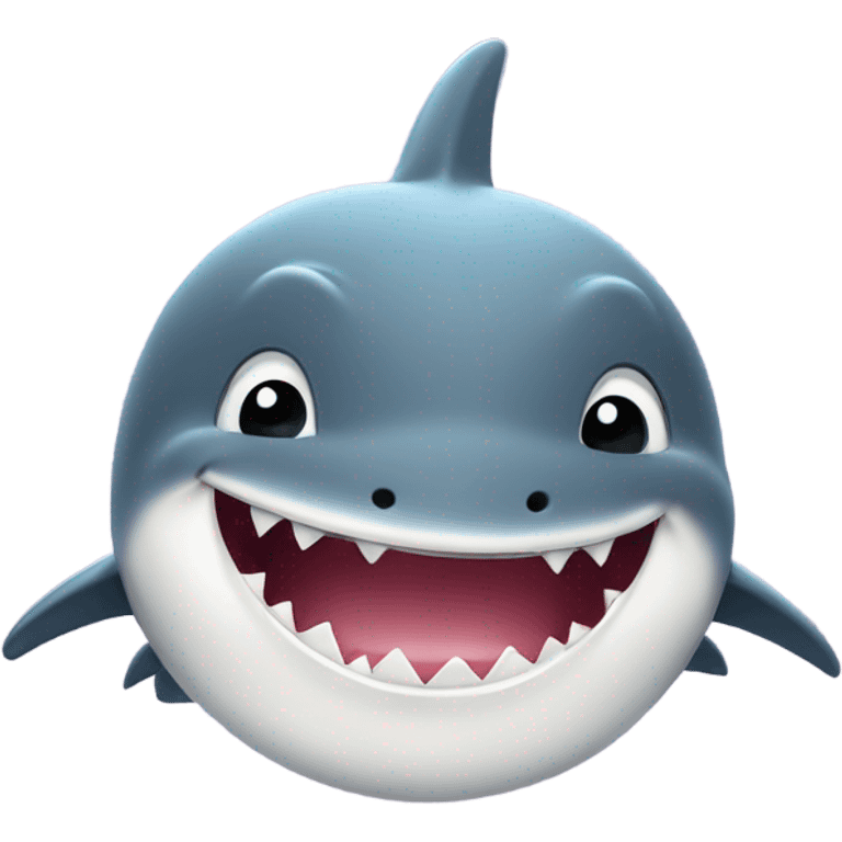 cute Chubby little shark emoji