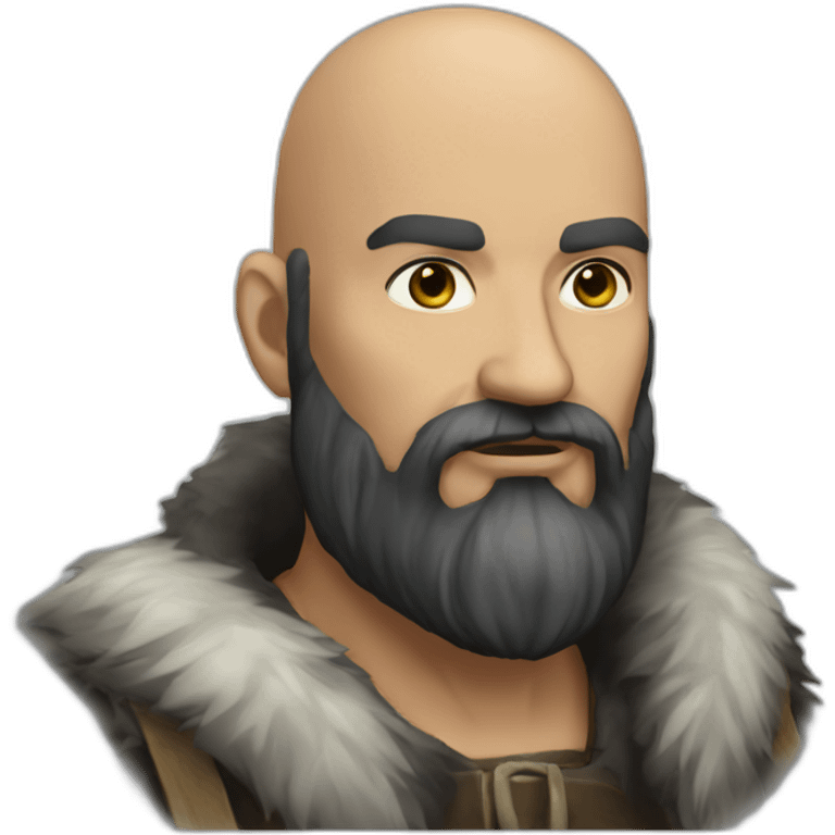 long black beard bald alaskan trader emoji