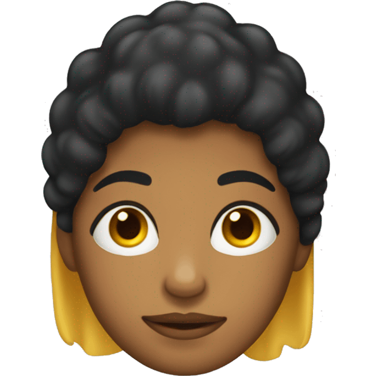 chica pelo negra dormida  emoji