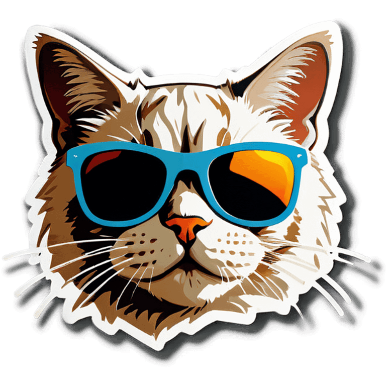 Cat with sunglasses emoji