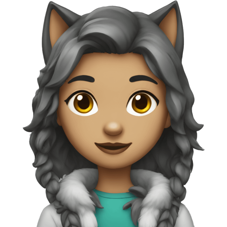 Wolf girl emoji