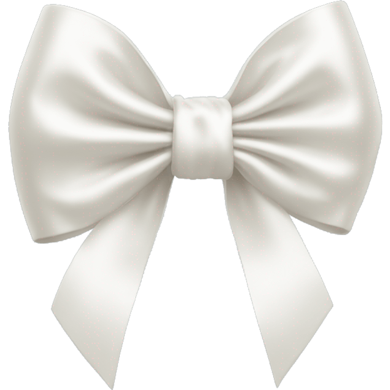 white satin bow emoji