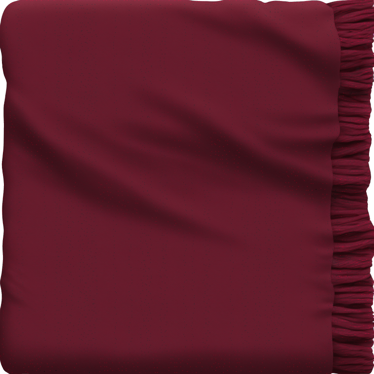 Realistic burgundy blanket neatly folded emoji