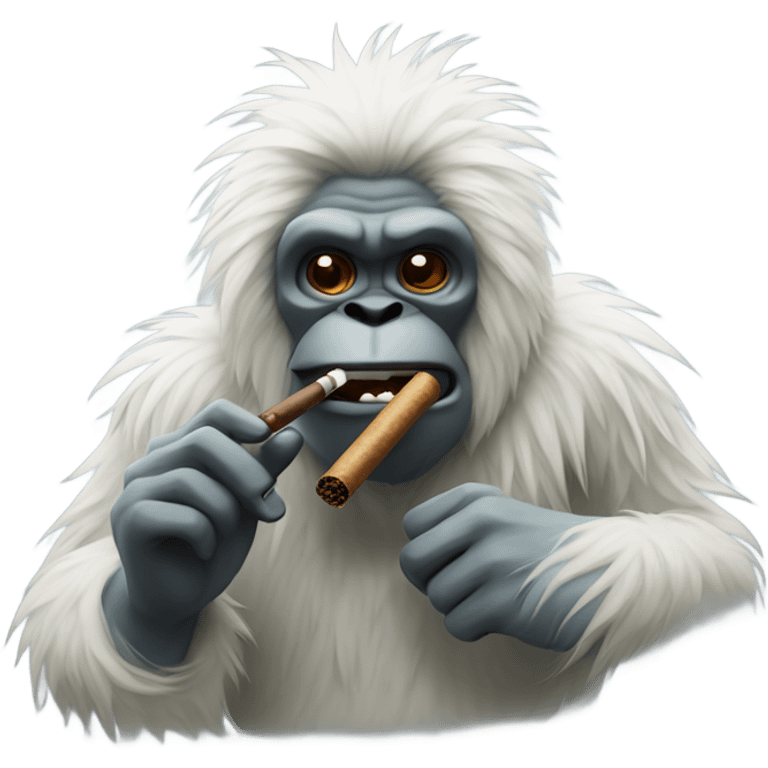 Yeti smoking a cigar  emoji