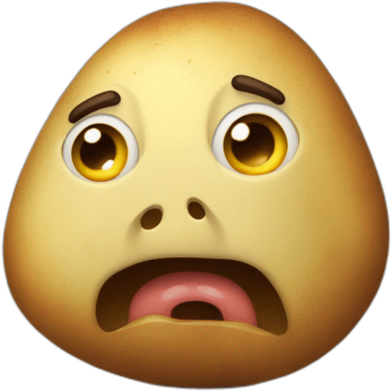 scared potato emoji