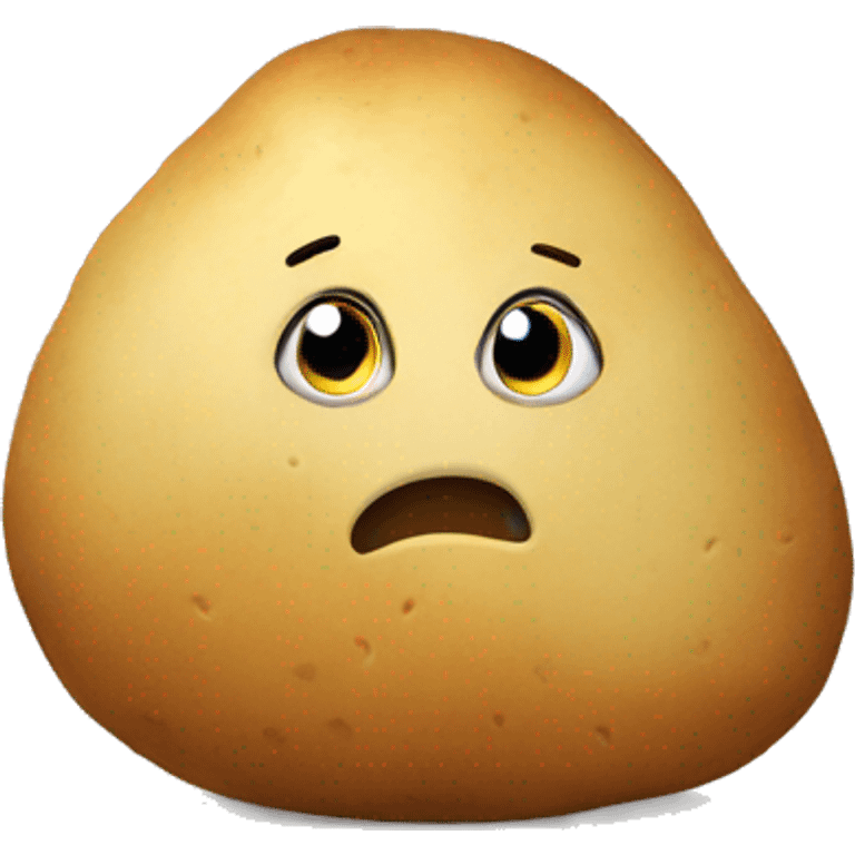 Sad potato emoji