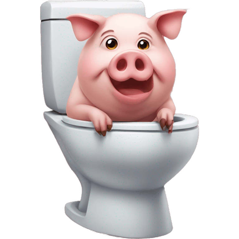 pig on a toilet emoji