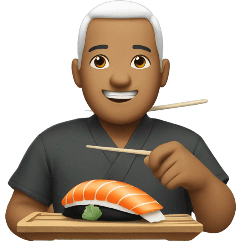 Maui eating sushi emoji