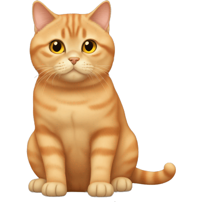 Full body orange British shorthair cat  emoji