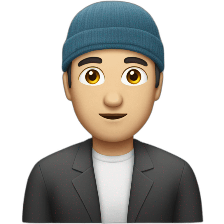 A man in an Uzbek skullcap emoji