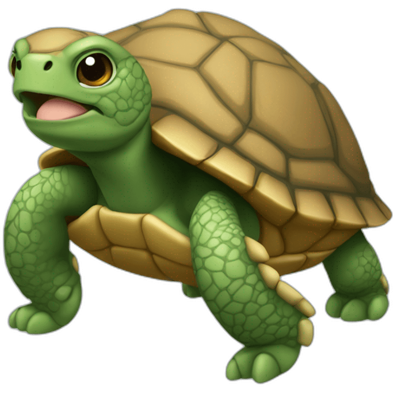 Tortue chevauchée emoji