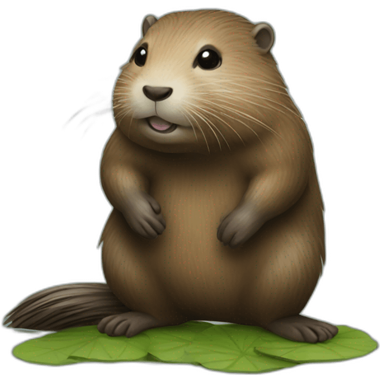 Nutria in love emoji