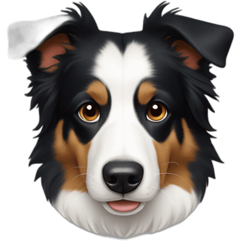 tricolor split-face border-collie emoji