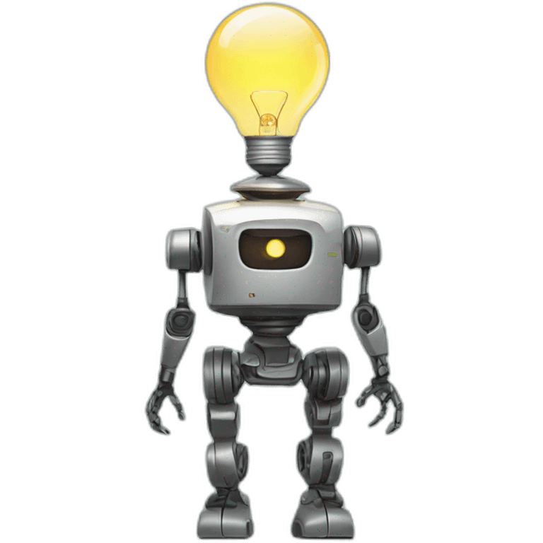 robot with lamp on his head emoji