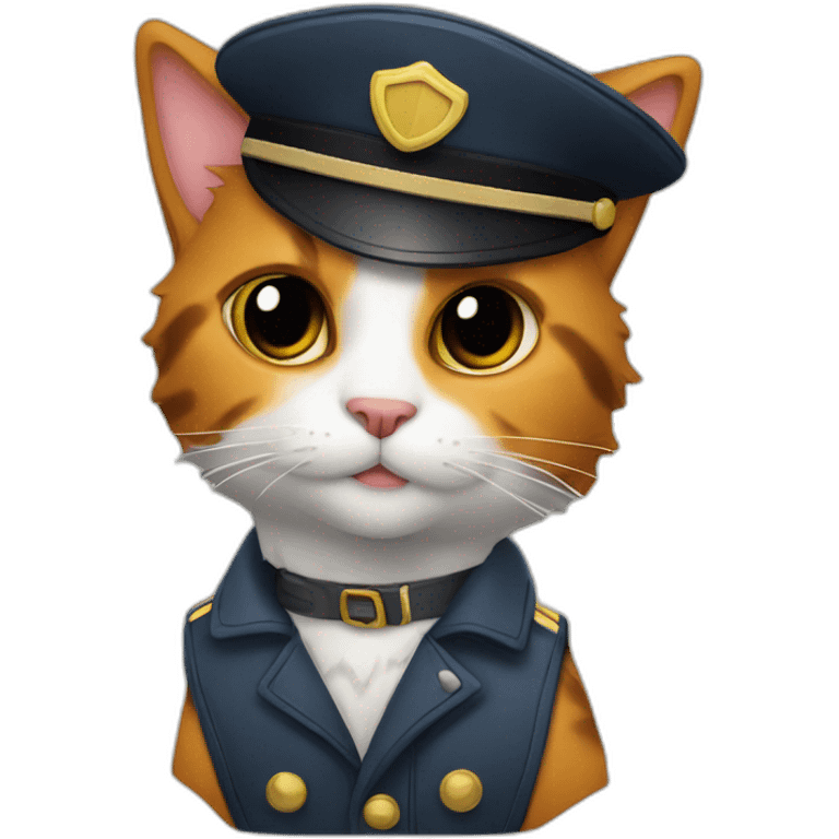 calico cat as pilot emoji