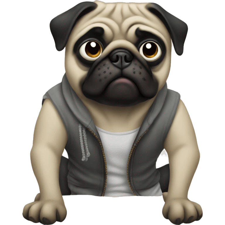 Thug pug  emoji