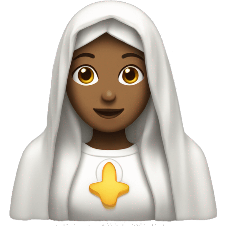 Virgin Mary happy emoji